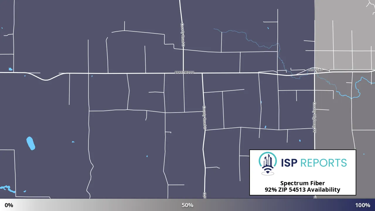 54513, WI map of internet availability