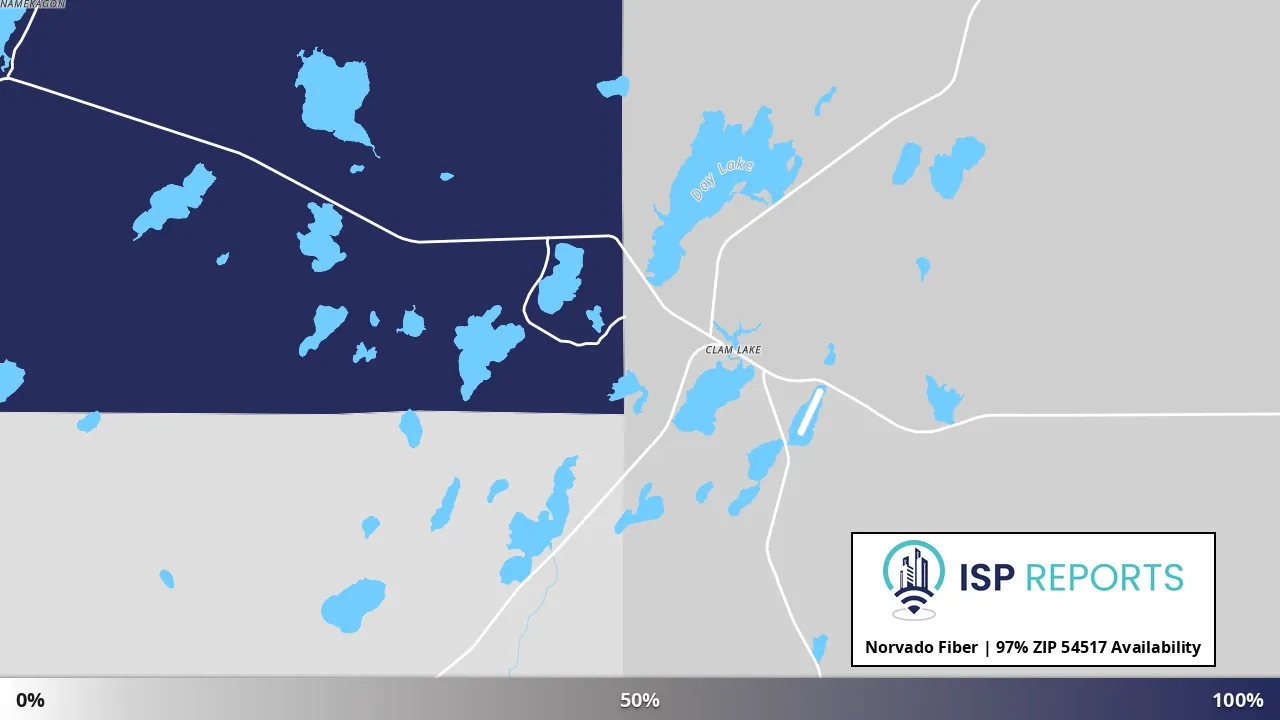 54517, WI map of internet availability
