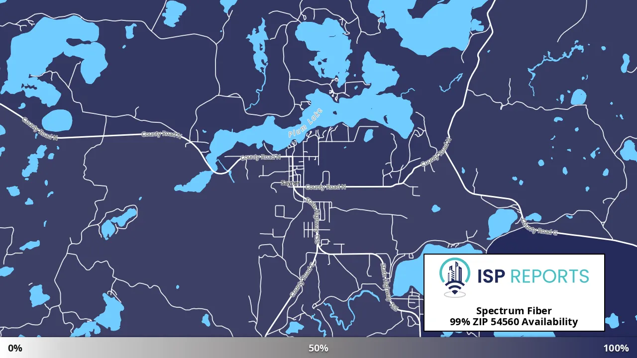 54560, WI map of internet availability
