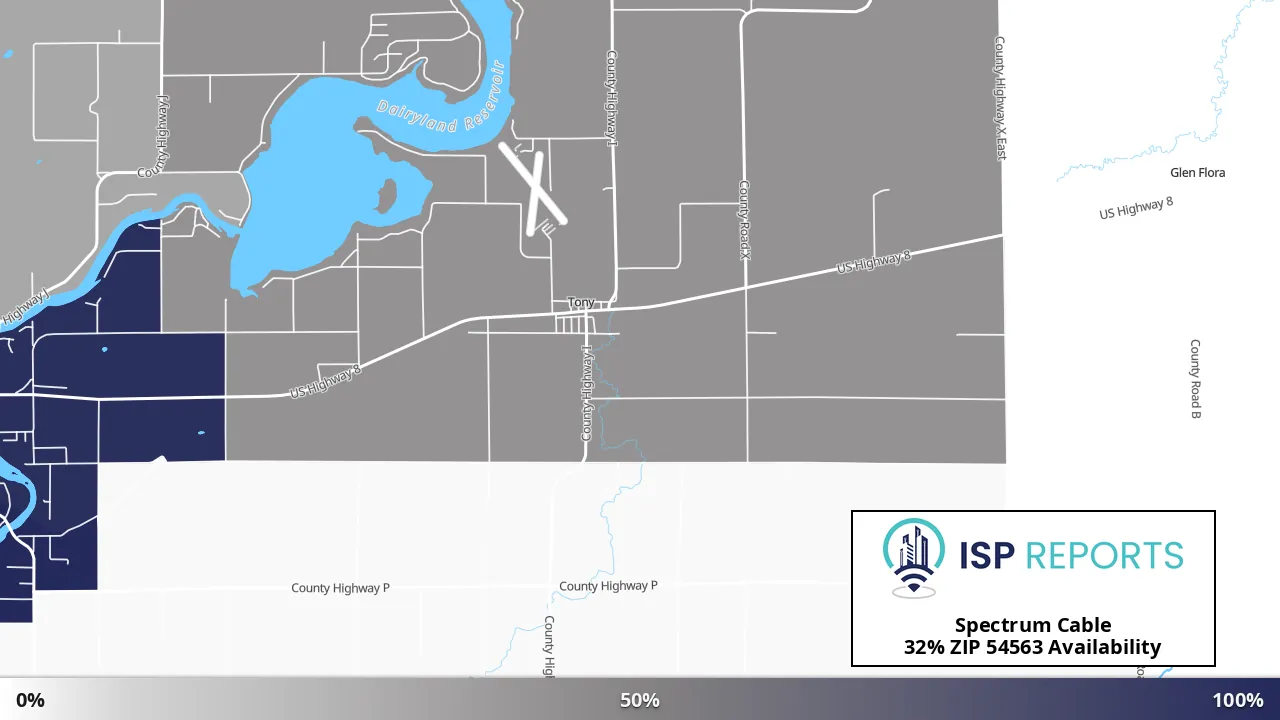 54563, WI map of internet availability
