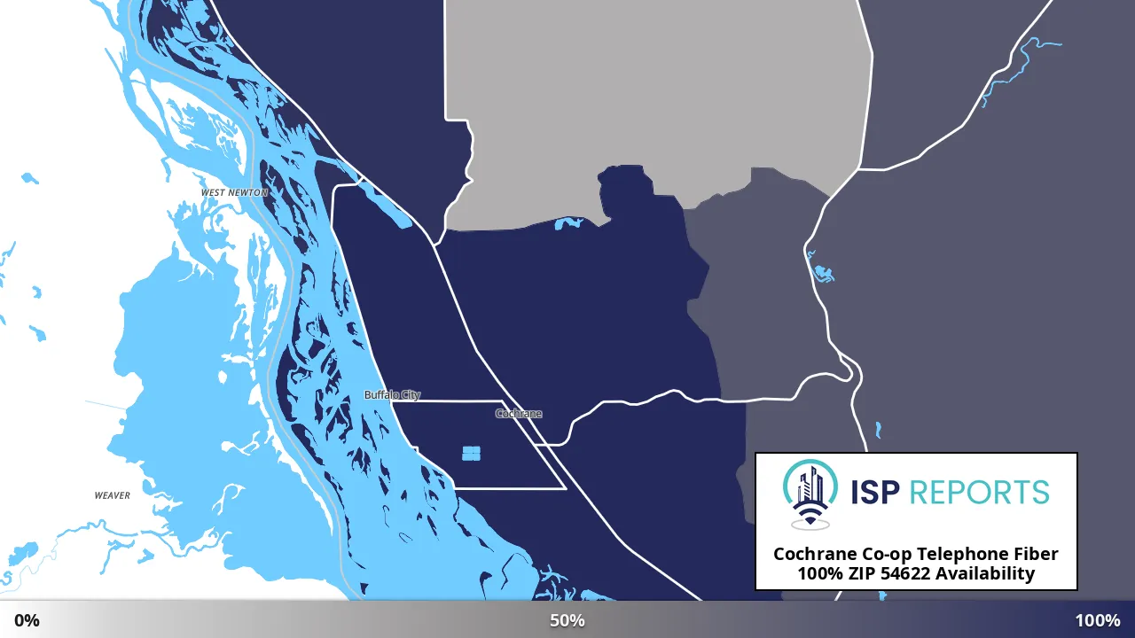 54622, WI map of internet availability