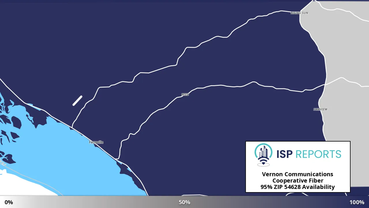 54628, WI map of internet availability