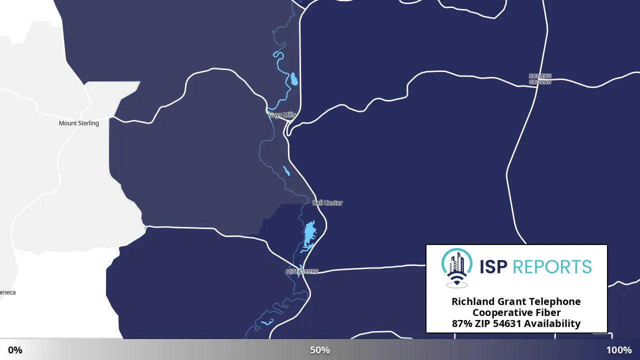 54631, WI map of internet availability