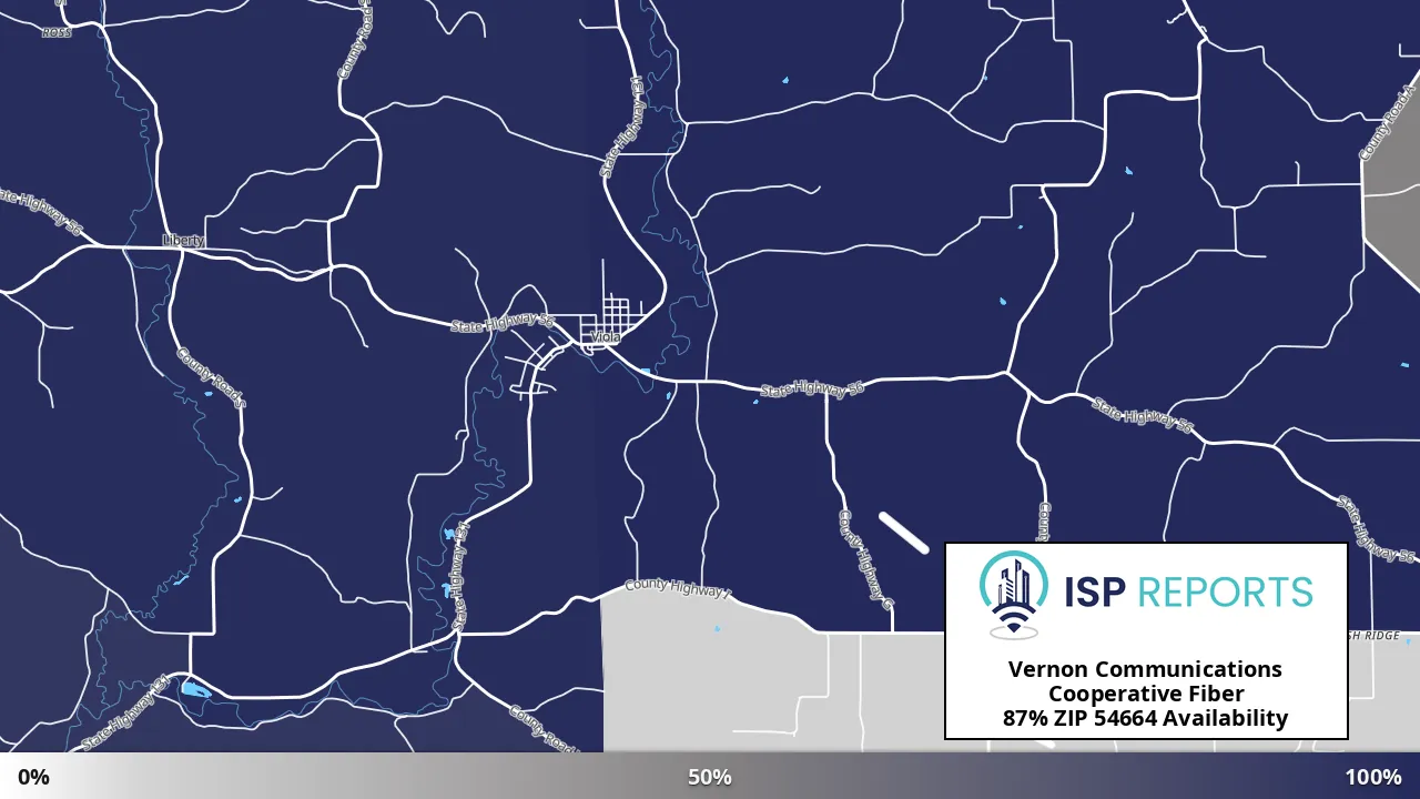 54664, WI map of internet availability