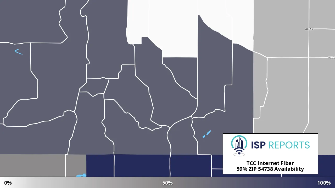 54738, WI map of internet availability