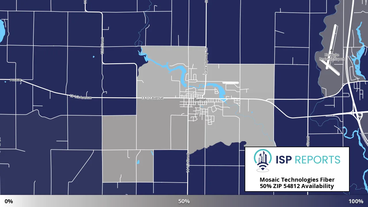 54812, WI map of internet availability