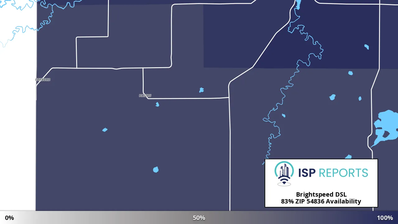 54836, WI map of internet availability