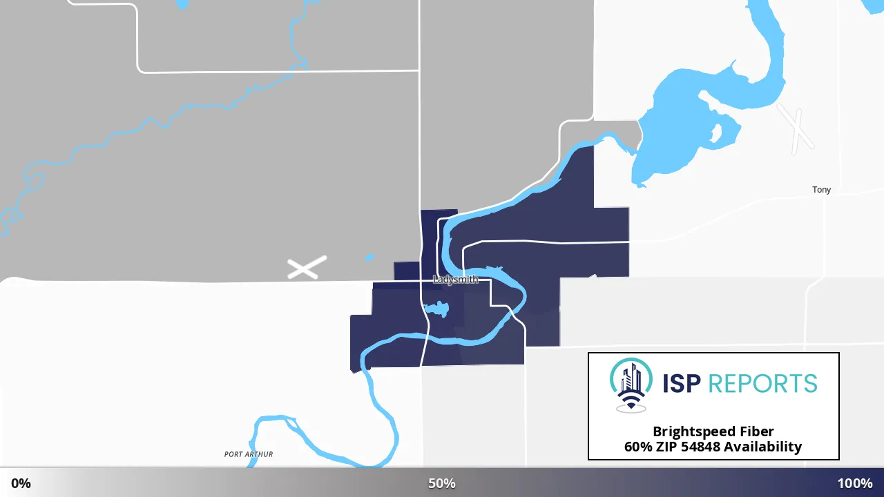 54848, WI map of internet availability
