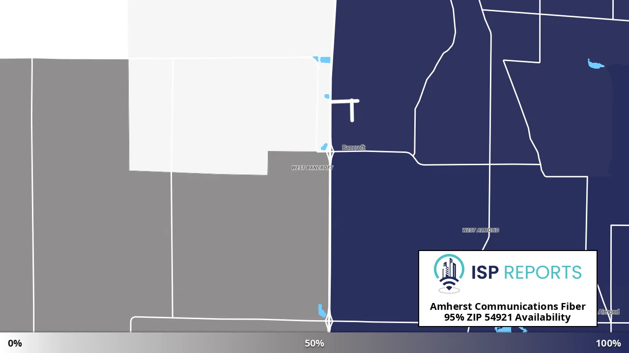 54921, WI map of internet availability