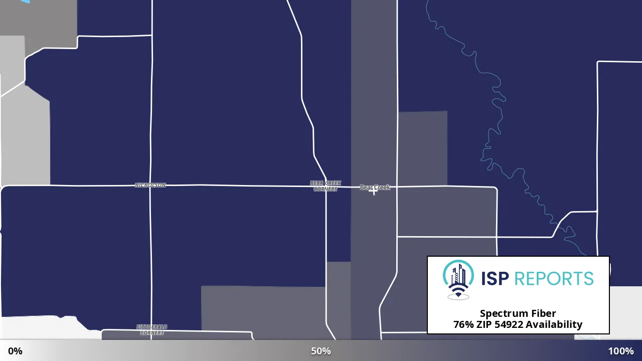 54922, WI map of internet availability