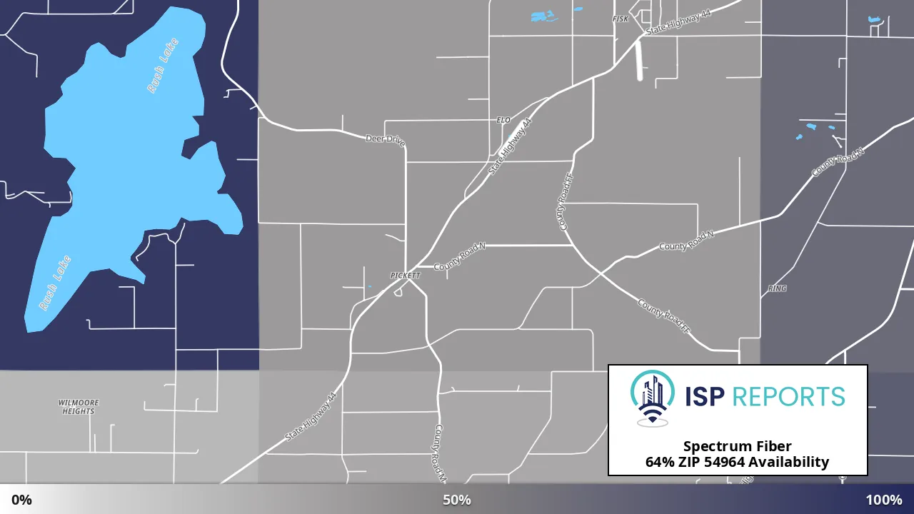 54964, WI map of internet availability