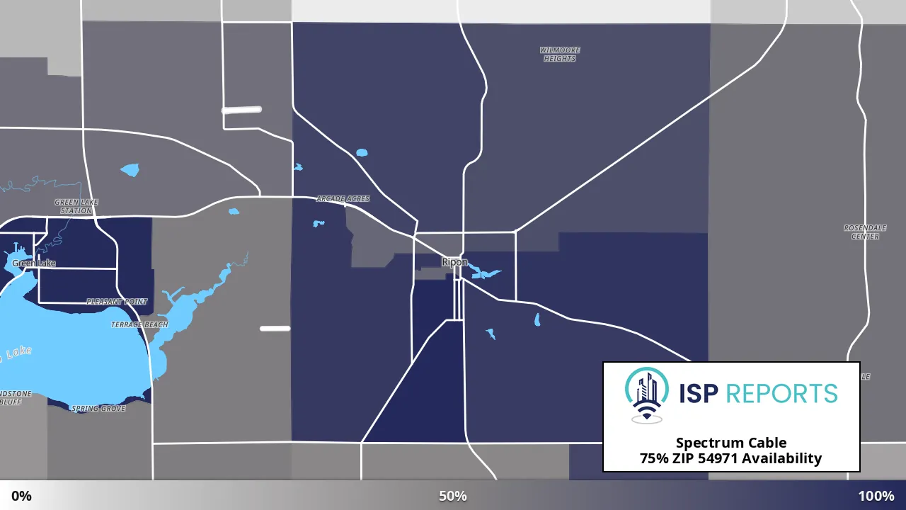 54971, WI map of internet availability