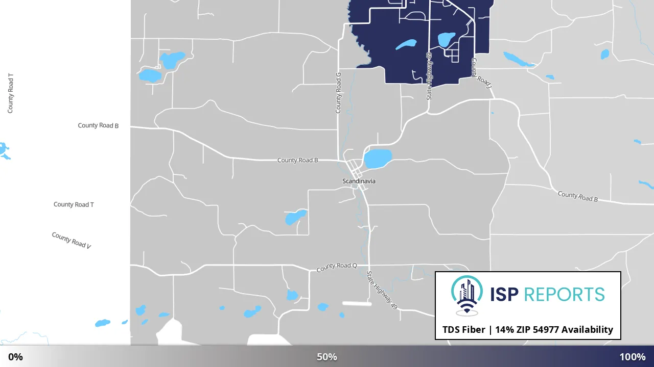 54977, WI map of internet availability