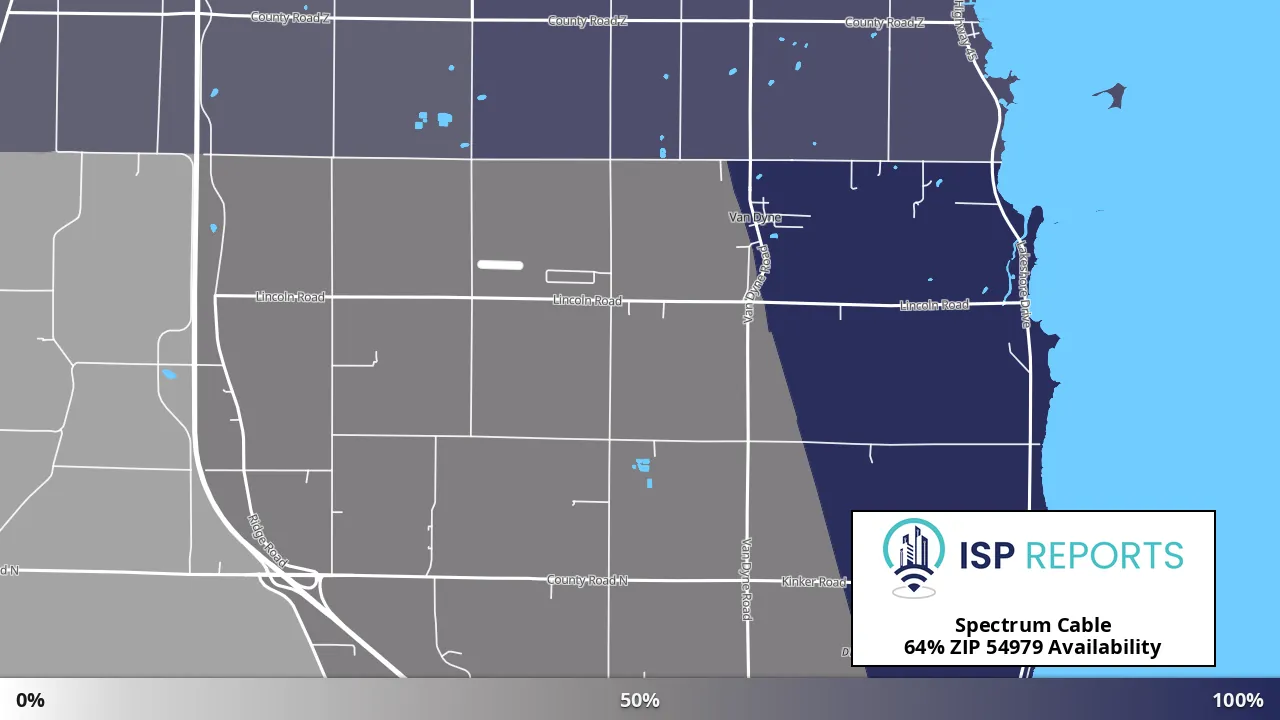 54979, WI map of internet availability