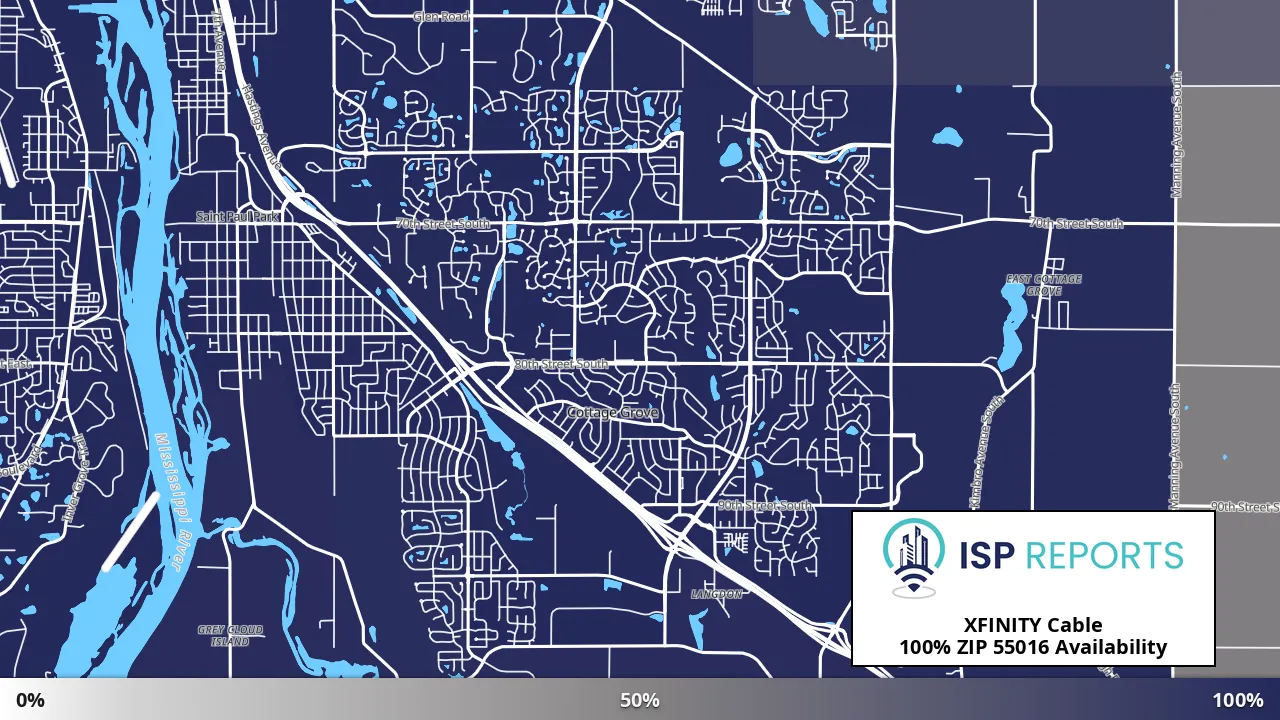 55016, MN map of internet availability