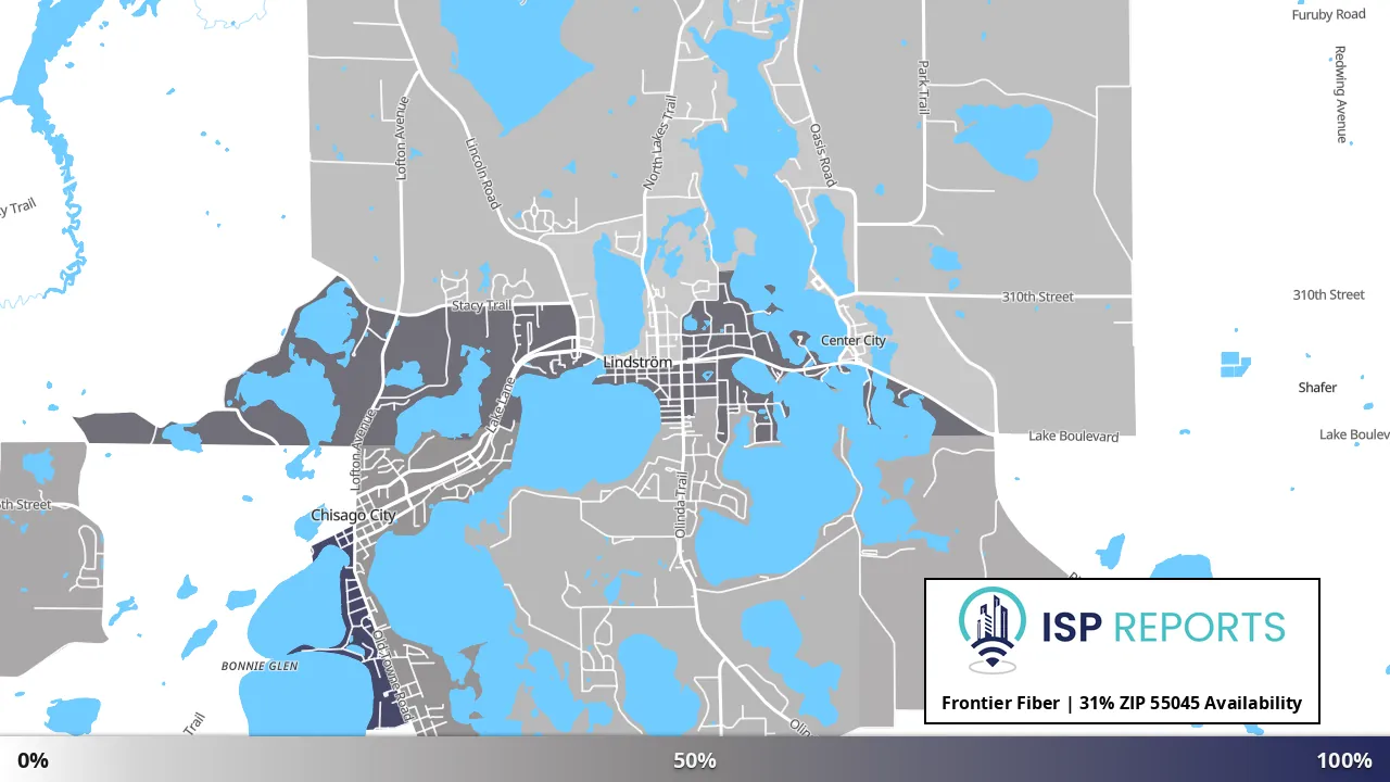 55045, MN map of internet availability