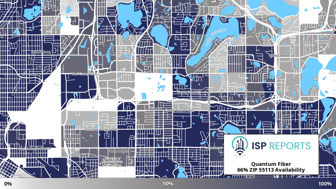 55113, MN map of internet availability