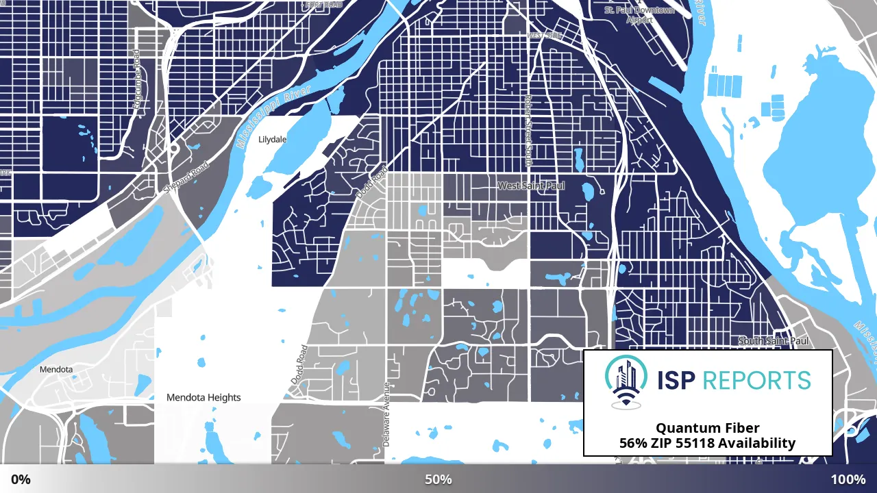55118, MN map of internet availability