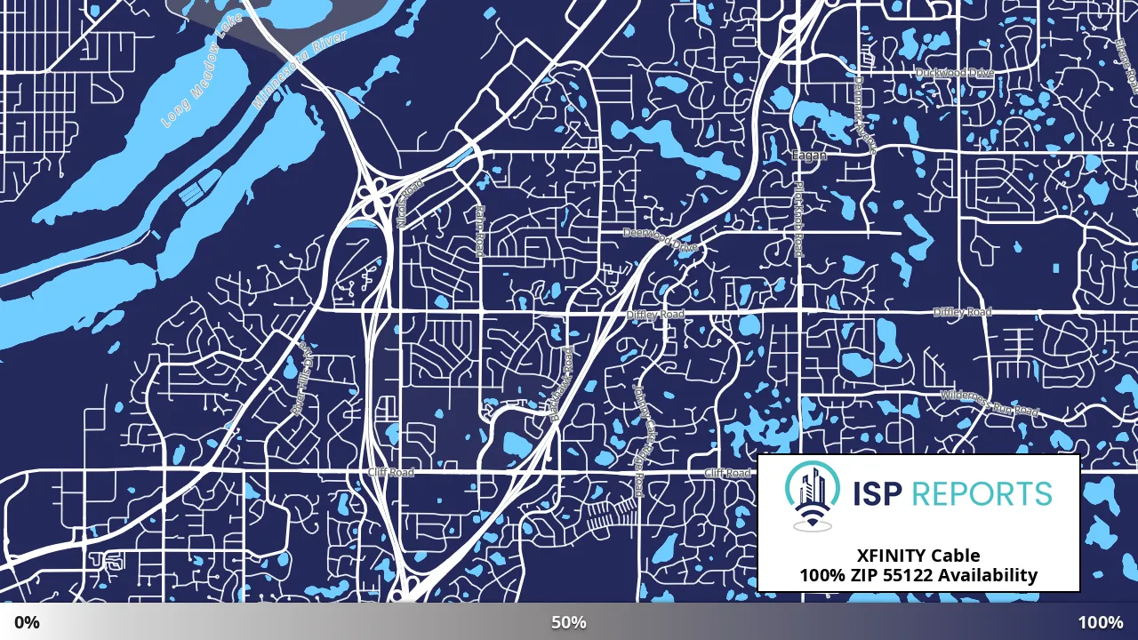 55122, MN map of internet availability