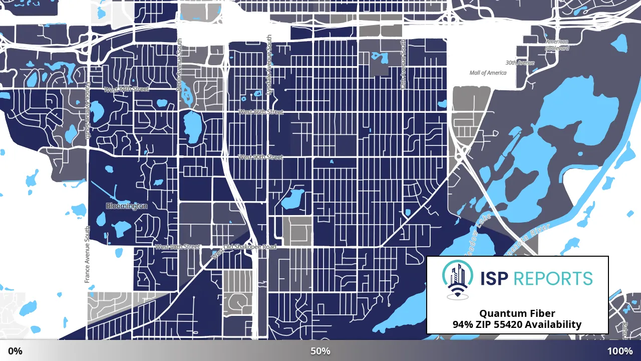 55420, MN map of internet availability