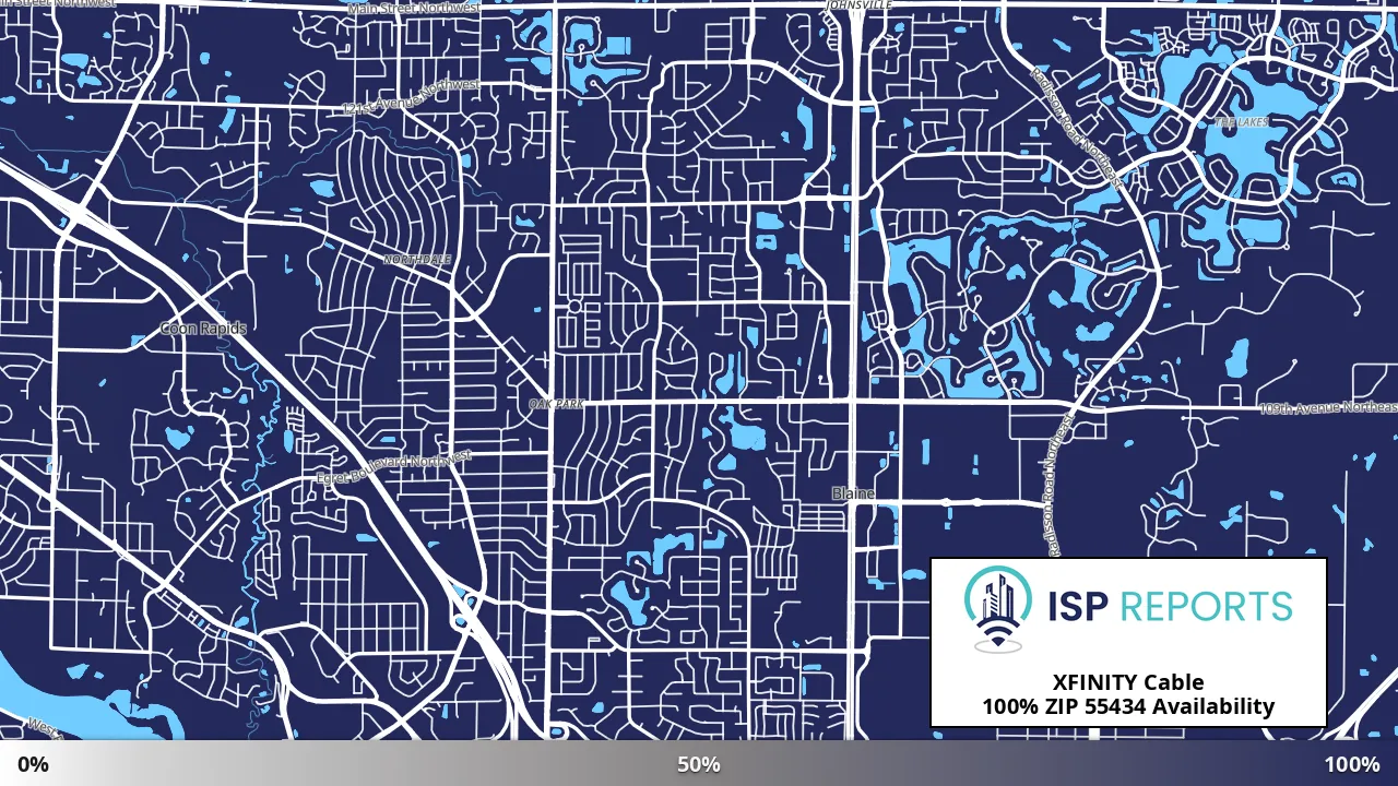 55434, MN map of internet availability