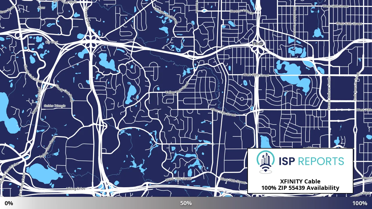 55439, MN map of internet availability