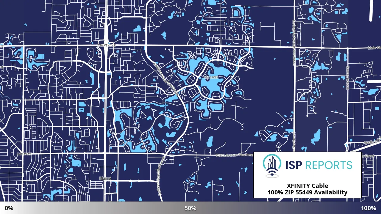 55449, MN map of internet availability