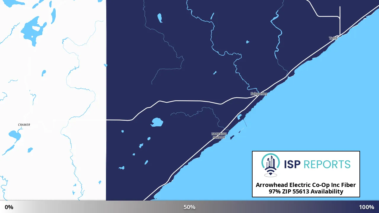 55613, MN map of internet availability
