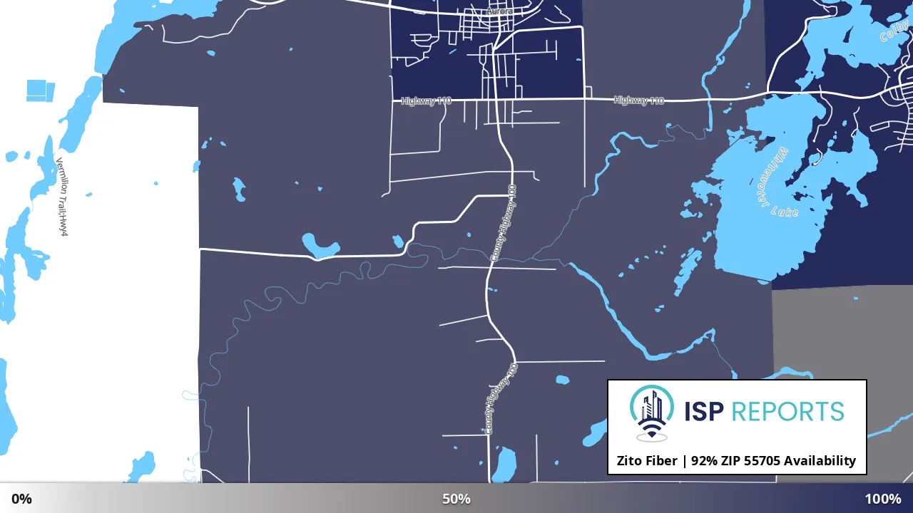 55705, MN map of internet availability