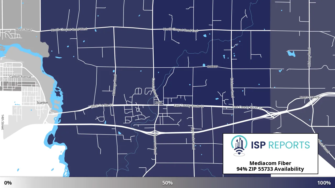 55733, MN map of internet availability