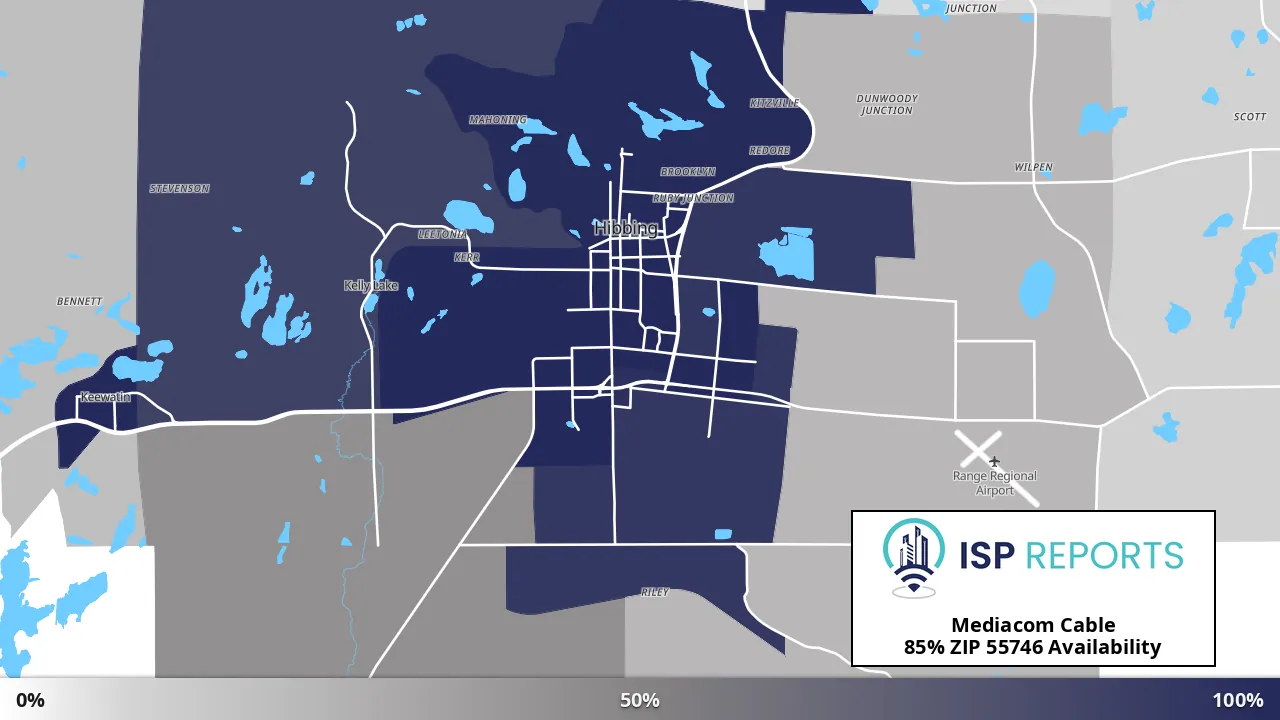 55746, MN map of internet availability