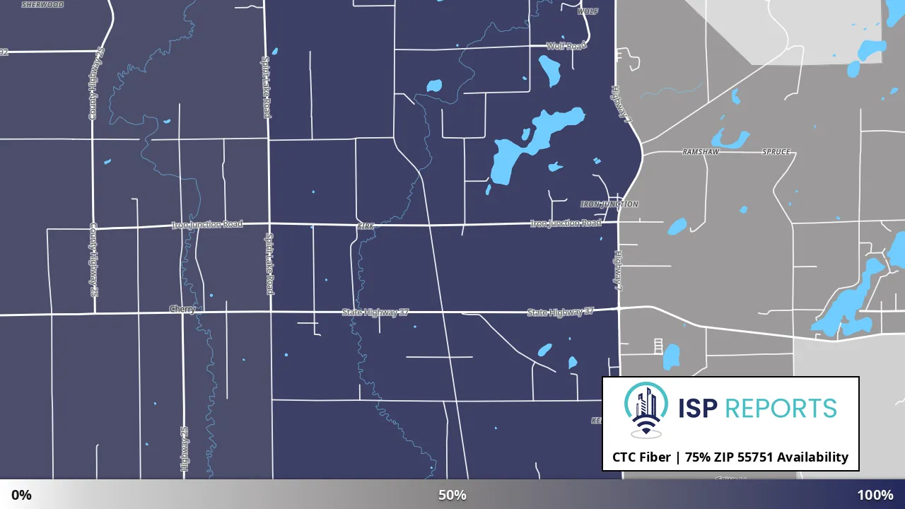 55751, MN map of internet availability