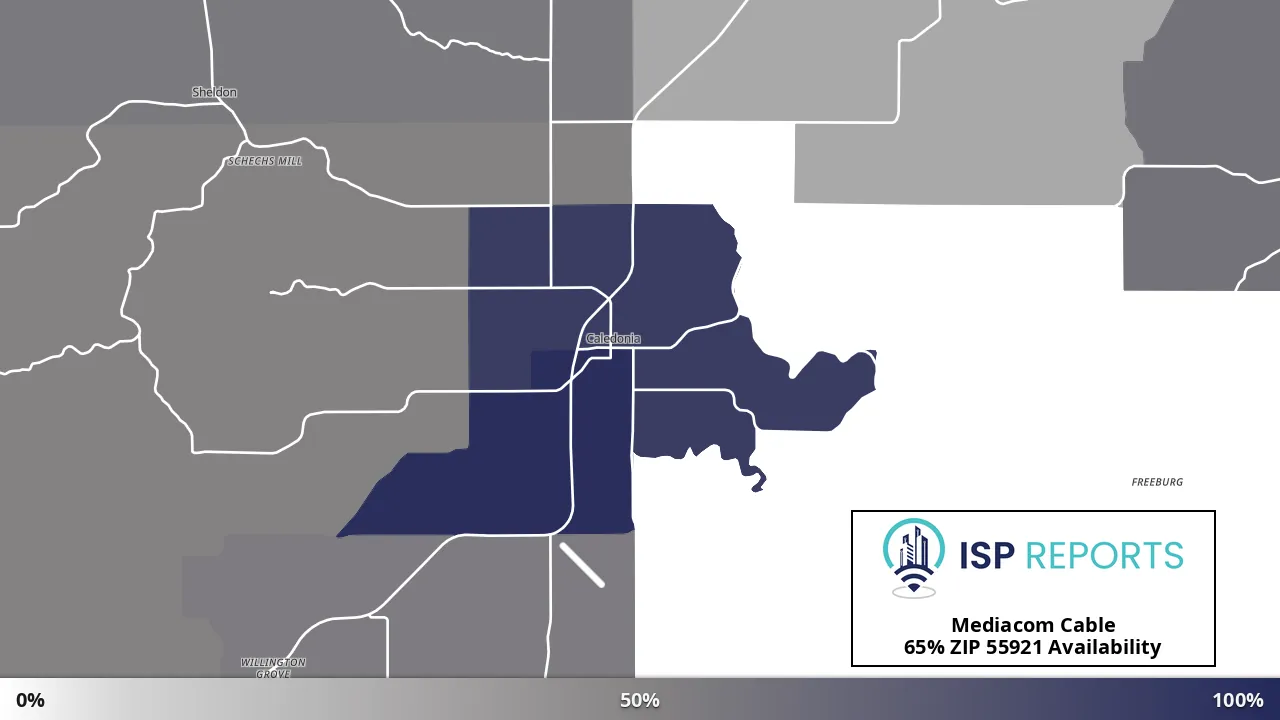 55921, MN map of internet availability