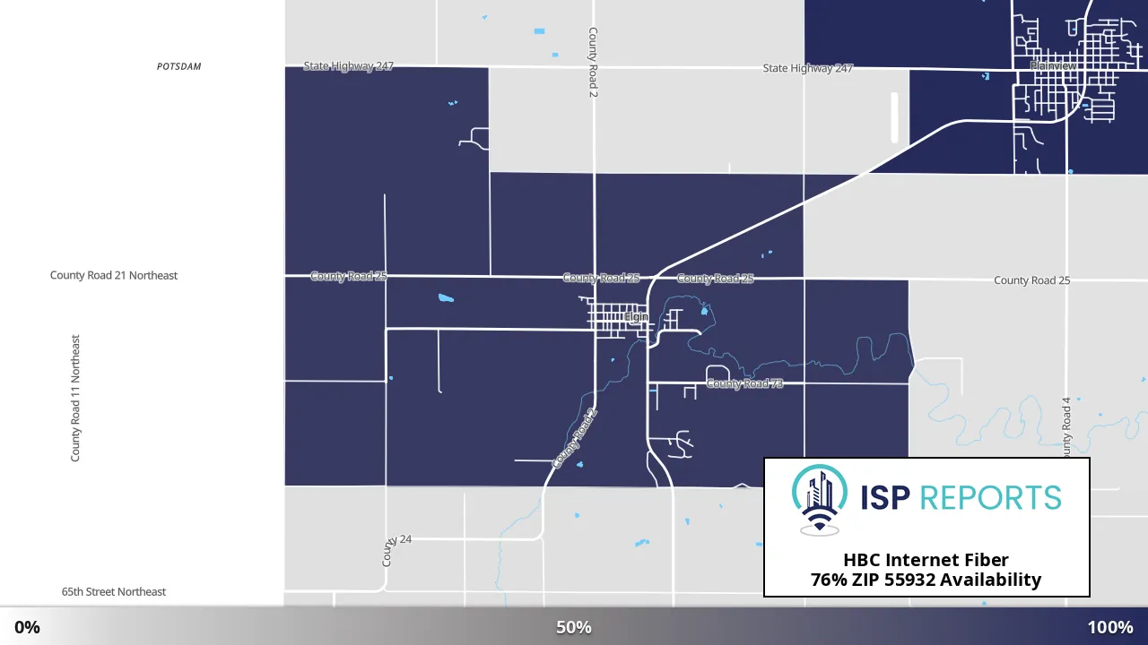 55932, MN map of internet availability