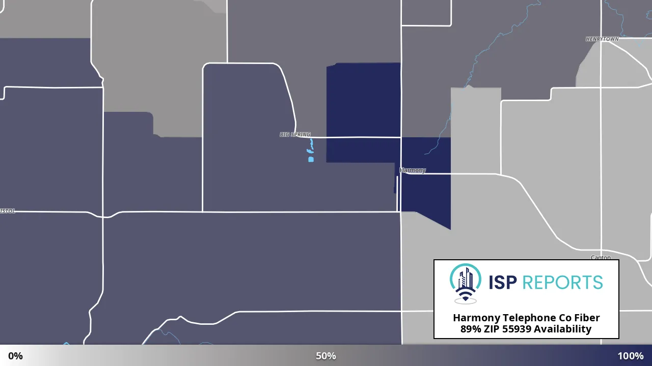 55939, MN map of internet availability