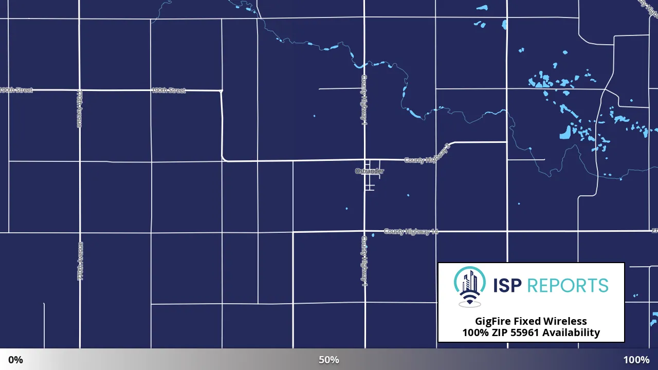 55961, MN map of internet availability