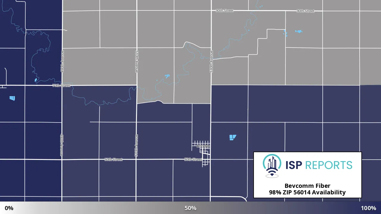 56014, MN map of internet availability