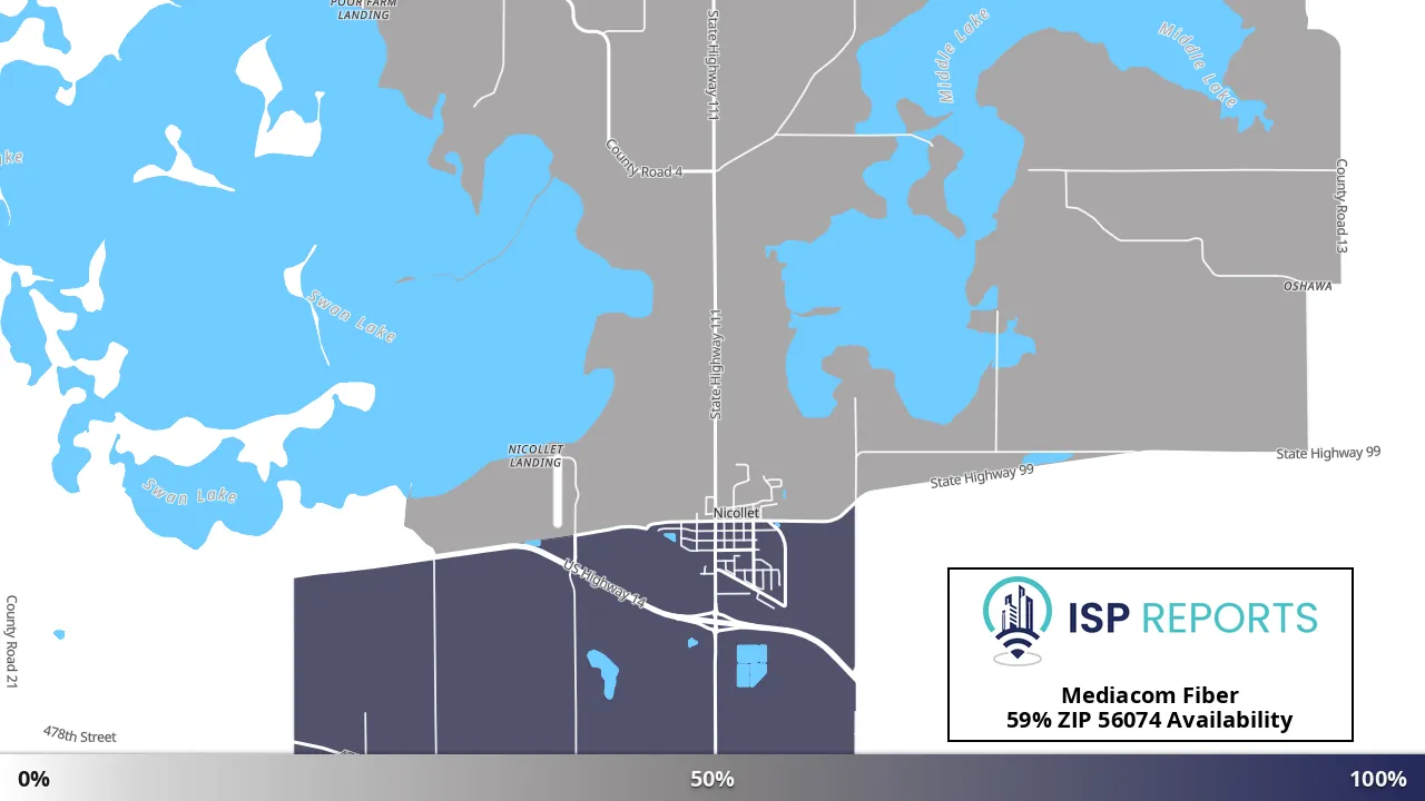 56074, MN map of internet availability
