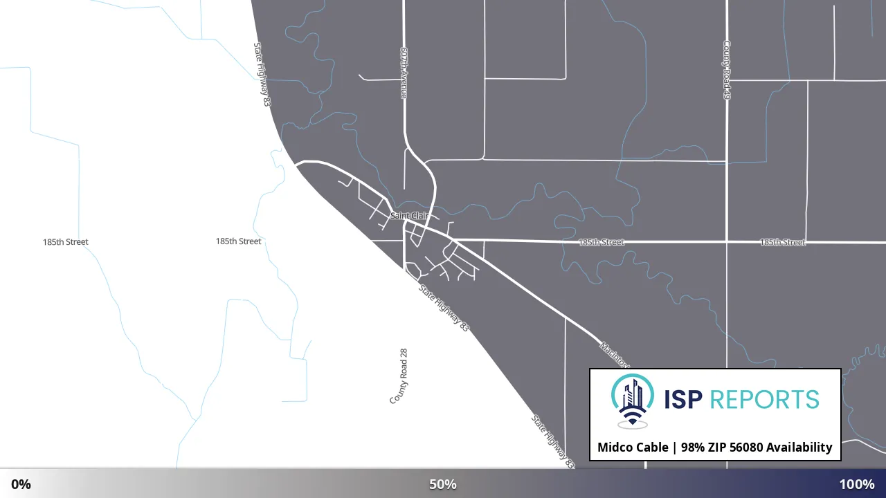 56080, MN map of internet availability