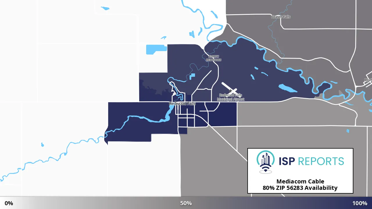 56283, MN map of internet availability