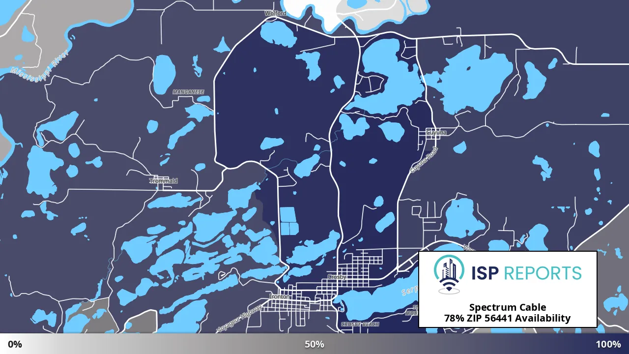 56441, MN map of internet availability