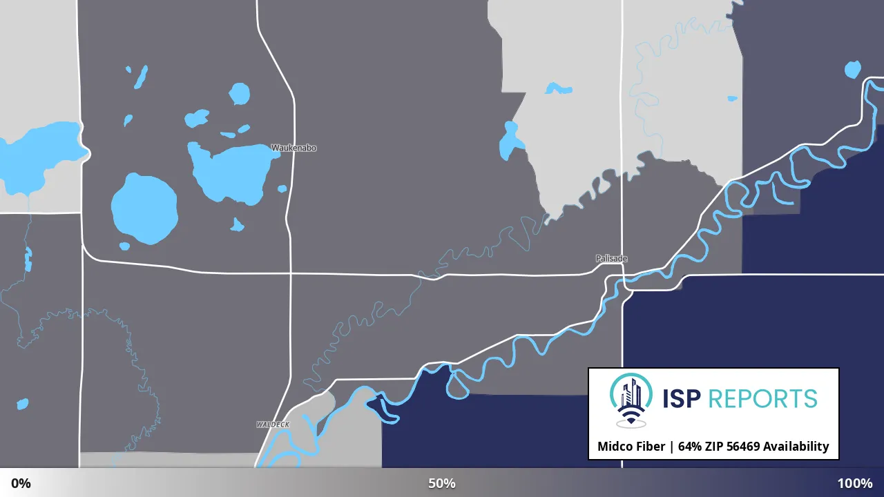 56469, MN map of internet availability