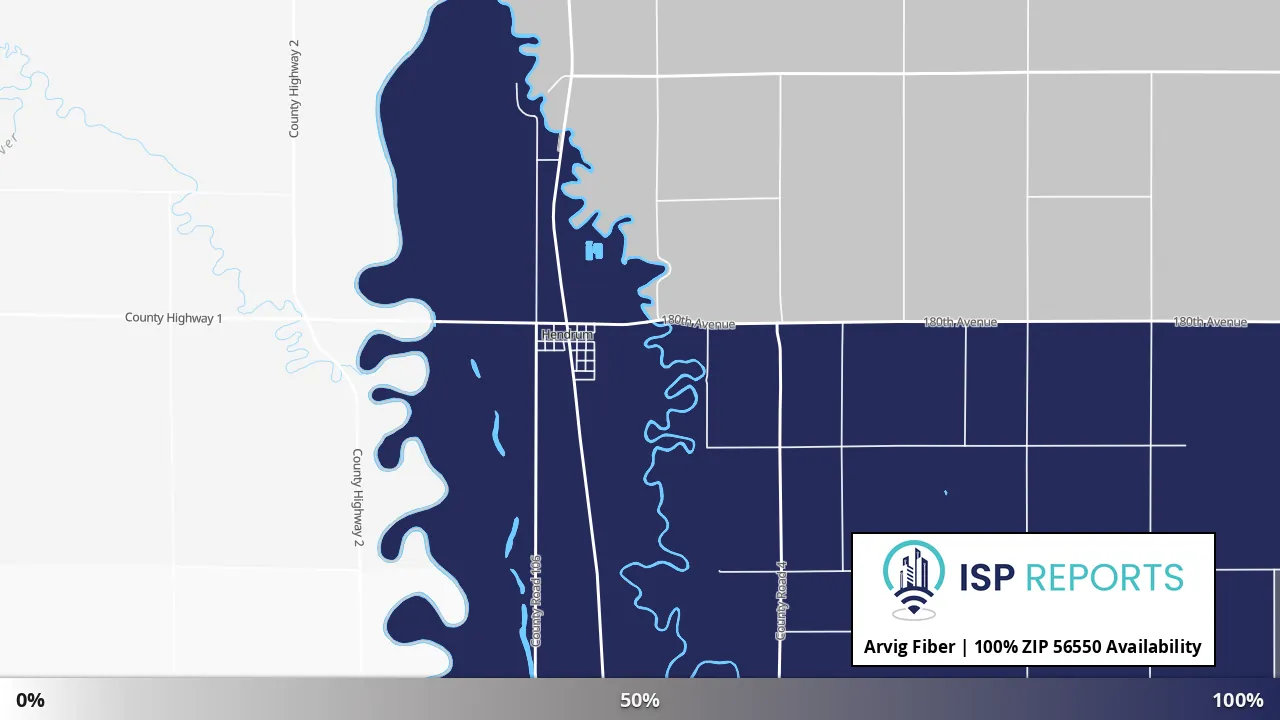 56550, MN map of internet availability