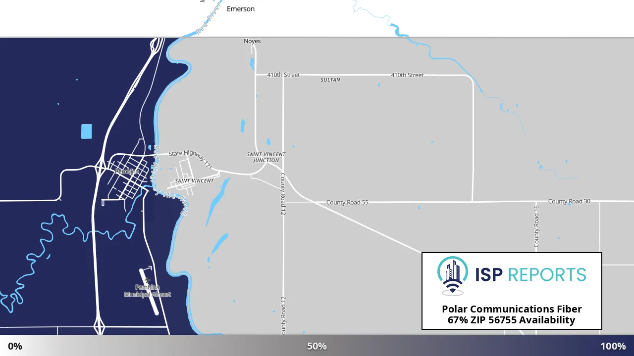 56755, MN map of internet availability