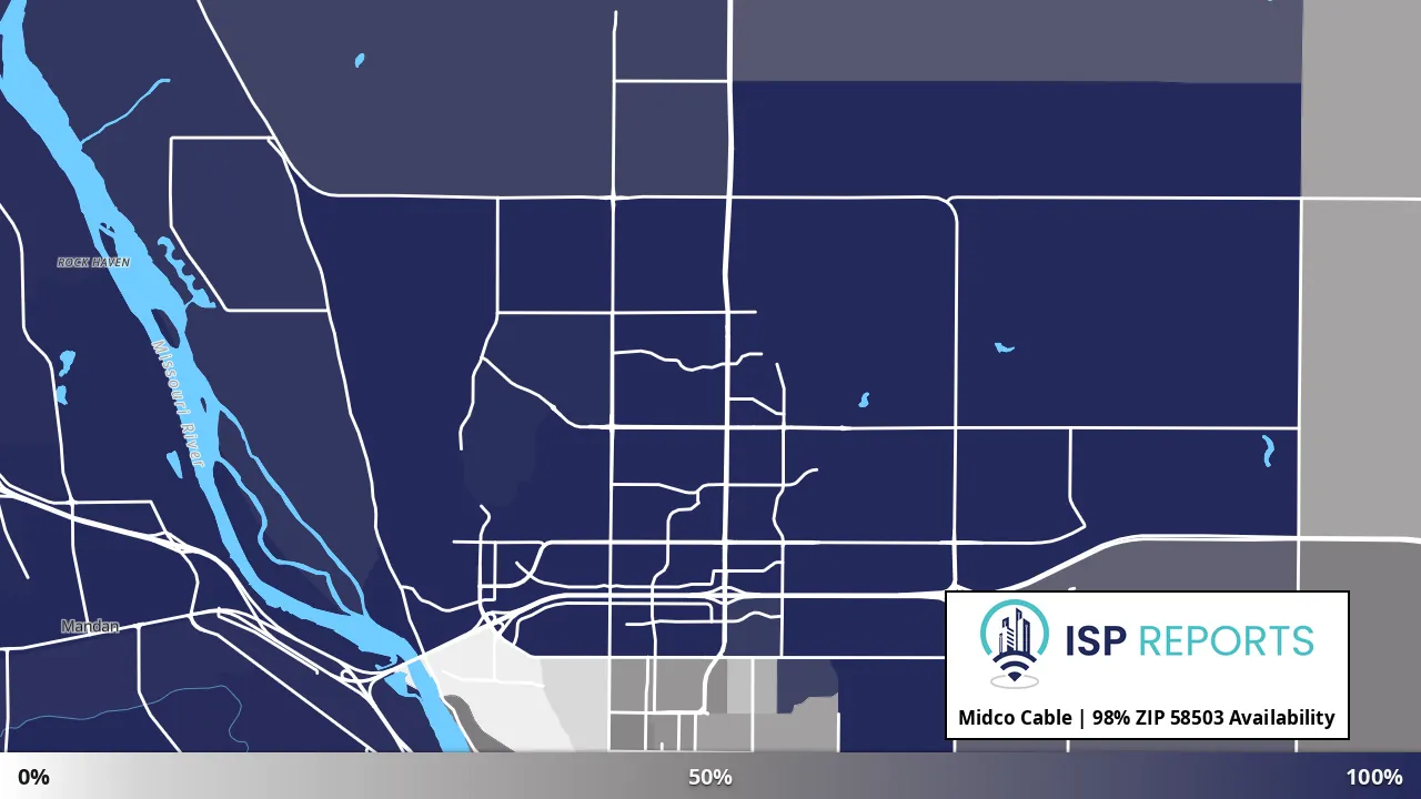 58503, ND map of internet availability
