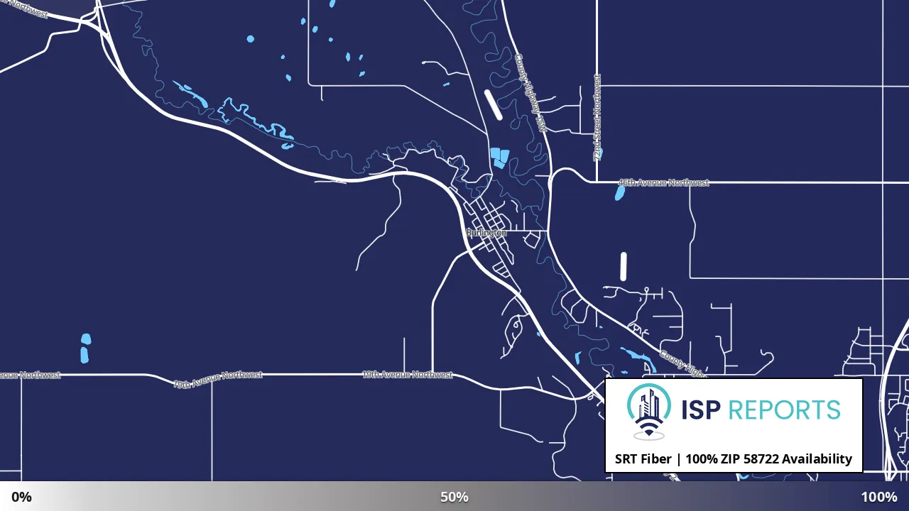 58722, ND map of internet availability