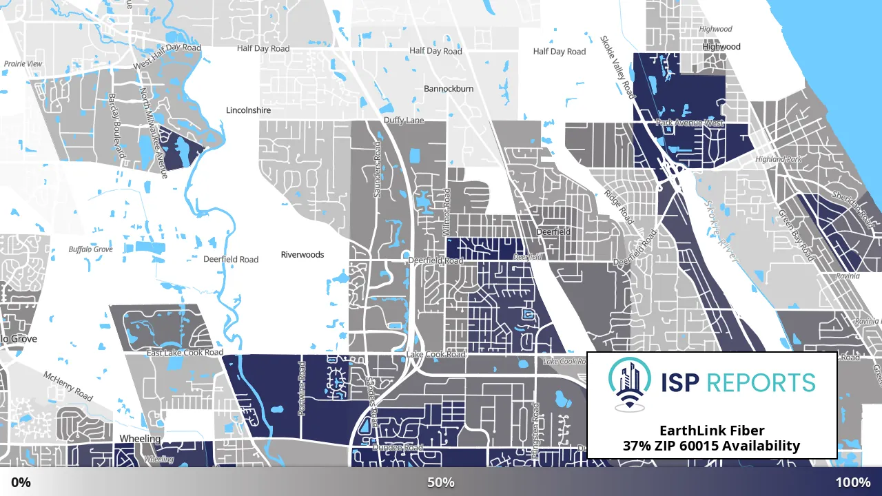 60015, IL map of internet availability