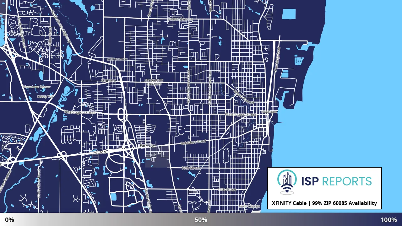 60085, IL map of internet availability