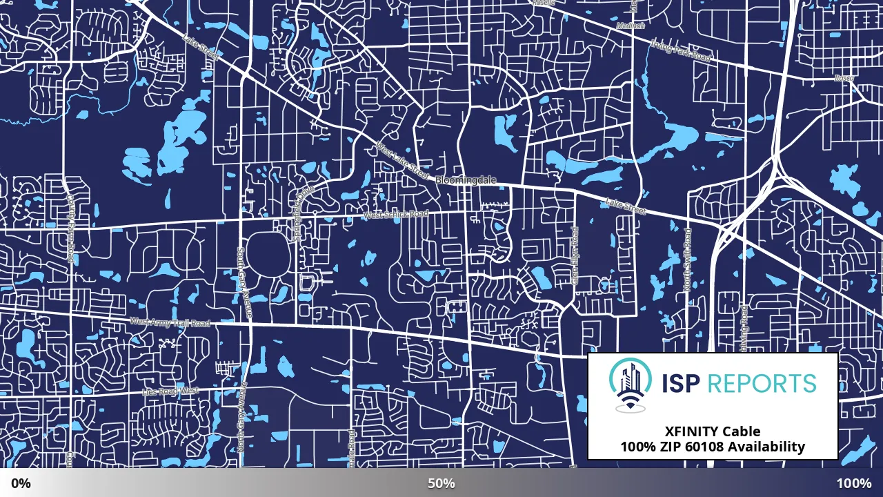 60108, IL map of internet availability