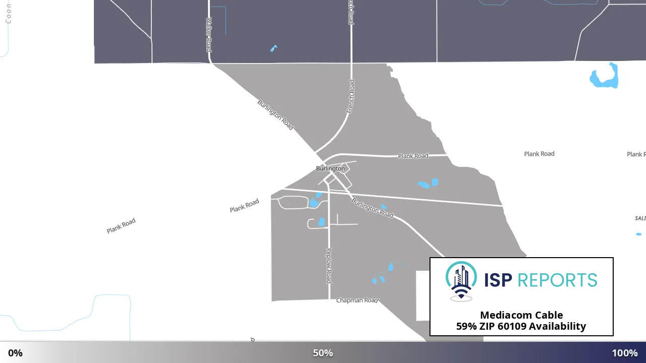 60109, IL map of internet availability